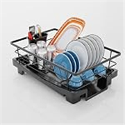 Darkpyro Multipurpose Heavy-Duty Dish Drying Rack with Drain Board, Cutlery Holder, and Large Capacity | Rust-Resistant Kitchen Organizer for Plates, Bowls, Mugs, and Utensils
