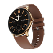 Fire-Boltt Ninja Talk 35.3mm (1.39) Round Bluetooth Calling Metal Body,120 Sports Modes Smartwatch (Mocha Mouse Strap, Free Size)