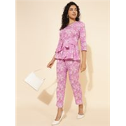 Janasya Women Pure Cotton Kurta Pant Set