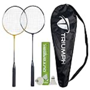 Triumph Passion Badminton Alloy Steel 2 Pcs Racquet Set With 10 Pcs Outbreak Feather Shuttlecock And Full Racket Cover For Adults (Multicolour)