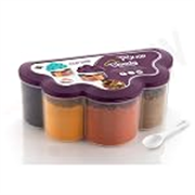 RILION Cloudy Multipurpose Masala Box Container Purple Kitchen Storage Box, 6 in 1 Plastic Box for Storage, BPA Free Kitchen Containers for Cooking Essentials, Stackable Storage and Containers
