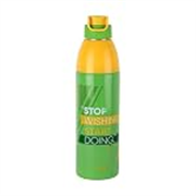 Cello Puro Steel-X Genx 600 | Inner Steel Bottle | PU Insulation | Cold Insulated Bottle | Best Usage for Office/School/College/Gym/Picnic/Home/Fridge | 540ml, Parrot Green