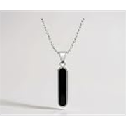 Okos Silver Bar Pendant | Minimalist Rectangular Pendant with Silver Finish Chain Classic Trendy Design for Men & Women and Boys & Girls PD1000922RHD