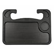 Steering Wheel Tray for Car, Portable Food Tray & Laptop Mount Table for Driver, Hook-On Car Desk Fits Most Steering Wheels, Black, Medium, for Eating, Writing & Work While Parked