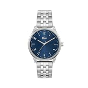 Lacoste Lisbon Qtz Basic Navy Round Dial Men’s Watch|Stainless Steel Material|Silver Color Band – 2011325