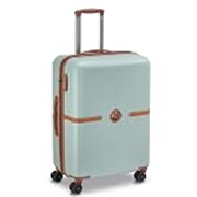 DELSEY PARIS Juliette 65.5 cms Medium Check-in ABS/Polycarbonate Hard Sided 8 Wheels Spinner Suitcase/Trolley Bag for Travel with TSA Lock- Sage Green