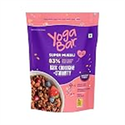 Yogabar Dark Chocolate & Cranberry Muesli with chia and flax seeds 450g – Breakfast Cereal with 83% Whole Grains, Nuts and Seeds, & Dried Fruits – Gluten Free Snack