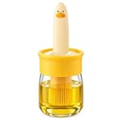 Oil Dispenser Bottle with Silicone Basting Brush – 200 ml Duck Style Oil Jar for Cooking, BBQ, Baking and Air Fryer | BPA Free, Heat Resistant up to 230 C