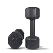 ARTINO 1Kg Pair Hexa PVC Dumbbells Set For Home Gym, Exercise & Fitness Dumbbell (Black) Fixed Weight Dumbbell (1Kg X 2PCS)