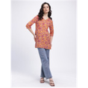 Anouk Rustic Floral Print Short Kurti