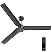 LUKER JVLuker USA Classic Swift 1200mm BLDC Ceiling Fan | IR Remote | BEE 5 Star Rated | Power Saver upto 65% | High Air Delivery | LED | 370 RPM |Reverse Mode, 3 Years Warranty, Black