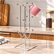 Stainless Steel Cup Rack Ideal for Kitchen, Coffee, and Tea Mug Display, Elegant Dining Table Cup/Mug Holder for 12 Cups (Pack of1) (NHSP)