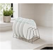 Steeliness Steel Dish Rack Plate Stand For 6 Layer Table Stand, Plates Holder Kitchen, Kitchen Rack, Stainless (Pack Of One, Nhspcountertop, Floating Shelves)