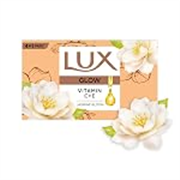Lux Flaw-less Glow Bathing Soap infused with Vitamin C & E |For Superior Glow|Buy 4 Get 1 Free|150g