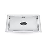 Stainless Steel Floor Drain with Hole 304 Grade Kitchen Washbasin Sink Bathtub Toilet Cleaner & Washroom for Bathroom Gratings (Golden Series Square Clean Line 5 x 5 INCH Silver)