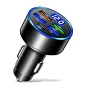amiciAuto Car Charger, Universal 5-Port QC 3.0 Car Fast Charger