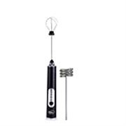 Pigeon Milk Frother & Coffee Maker, 2-in-1 Handheld with Egg Whisk, Battery Powered, 3 Speed Settings, Black