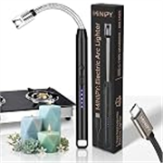 Gas Lighter for Kitchen Use | C- Type Rechargeable Electric Lighter Stove & Candle Lighter with USB Charging Port | 1 Year Warranty | 400 Uses in Single Charge