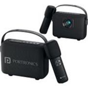 Portronics Resonate 2 14W Bluetooth Speaker With Wireless Karaoke Mic, LED Projection Light 14 W Bluetooth Speaker (Black, Mono Channel)