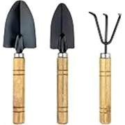 Leafly Mini Garden Tools – 3Pcs Indoor Plant Tools Set Indoor Garden Tools Small Garden Shovel Mini Rake Small Set Hand Rake Gardening Spade Gardening Supplies