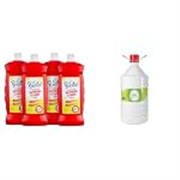 Presto! Bathroom Cleaner | Lemon | 4 Litre | 1 L x 4 Packs | Suitable For Bathroom Floors, Slabs, Wall Tiles, Sinks, Basins, Stainless Steel Taps, Shower Heads & Phenyl Floor Cleaner