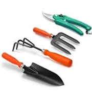 Gardening Tools kit for Home Garden 4 Pcs | Garden Trowel, Cultivator, Fork & Pruner Cutter Set for Digging, Weeding & Plant Care (Multicolor)