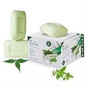 Kozicare Neem Tulsi Soap with Kojic Acid Pack of 3 – Detan Bathing Bar for Glowing Skin – Brightening Cleansing Bar for Men and Women All Skin Types