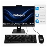 FUTOPIA 23.8″ Full HD IPS All-in-One Desktop | Intel Core i5-14400 (Up to 4.70GHz) | 16GB RAM | 512GB NVMe SSD | Pop-up FHD Webcam | Wi-Fi 6 | Windows 11 Pro | Keyboard & Mouse Included