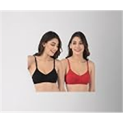 Softline Women’s Cotton Blend Wire-Free Non-Padded Cut & Sew | Full Coverage Bra Combo | Comfortable & Supportive Everyday Wear (Pack of 2)