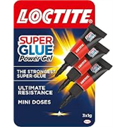 Loctite Mini Trio Power Gel for Repairs, All Purpose Glue compatible with china, rubber,wood,metal,plastic, Easy to Use Clear, transparent formula, Anti-clog cap, 3 x 1g