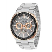 French Connection Textured Grey Round Dial with Stainless Steel Multifunction Watch for Mens – FCH27SM
