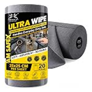 AM Safe-X Microfiber Cleaning Cloth Roll, 20Pcs, 4000 Times Washable – 10X Cheaper Than Paper Kitchen Towel Roll – Ultra Absorbent Lint Free Microfiber Cleaning Cloth for Kitchen – Tearable
