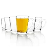 Cello Caroline Glass Tea Cup with Elegant Design 160ml, Set of 6 Clear | Dishwasher Safe, Scratch Resistance | Perfect for Regular Use and Serving Cup Set for Chai, Green Tea, Coffee, Milk & Beverages