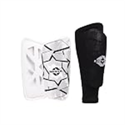 Nivia Classic Shin Guards with Sleeves for Youth and Adults, for Football Games Matches, Training, Basketball, Baseball, Cycling, Light Weight & Breathable Shin Guard with Lycra Sleeves (Medium)