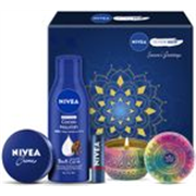 NIVEA Combo, Gift for Women, Body Lotion, Lip & Face Moisturizer Cream, Scented Candle (4 Items in the set)