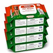 Anti-Bacterial 320 Count Pet Wipes with Fresh Apple Scent for Dogs, Puppies & Pets (Pack of 4) Suitable for All Types of Pets’ Dry Bathing, Daily Care, Paw Cleaning Wipes