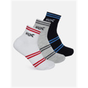 Hrx By Hrithik Roshan Men Pack Of 3 Cotton Striped Ankle-Length Socks