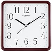 Solimo Square Wall Clock | Plastic | 8.5 Inch | Black