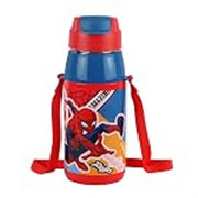 CELLO Puro Steel-X Hydra Kid 400 Inner Steel Insulated Water Bottle 400ml, Red | Spiderman Print | ISI Certified, Leakproof | Easy to Carry with Loop | Insulated Cold Water Bottle For School, Picnic