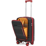 Red Tape Small Cabin Suitcase (55.5 cm) 8 Wheels – Unisex 20 In Small Cabin Suitcase 13.5 In Laptop Front-Open Cabin Luggage- 35L – Black, Red