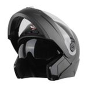 Steelbird SBA-7 7Wings ISI Certified Flip-Up for Men and Women Motorbike Helmet (Dashing Black with Outer Clear and Inner Smoke Sun Shield)