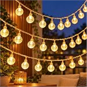 One94Store Crystal Ball String Lights – 14 LED 3M Warm White Plug-in Waterproof Fairy Lights for Bedroom, Garden, Diwali, Christmas, Wedding & Party Decoration