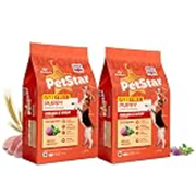 Mankind Petstar Puppy Dry Dog Food (High Protein) Chicken & Wheat Flavor, 1kg (Pack of 2) | Improves Muscle & Strength, Supports Immunity, Protects Liver & Kidney