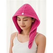 Rose Red Microfiber Hair Wrap Towel 500GSM – Super Absorbent, Quick Dry, Soft & Lightweight Hair Drying Turban, Lint-Free Towel for Women & Girls