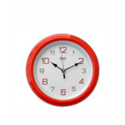 Ajanta Red Plastic Large Display Round Battery Analogue Wall Clock-21.6cm
