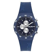 French Connection FCUK METROME FW25 Unisex Analog Watch, 39mm Blue Silicone Strap, Matt Blue Dial – FC199U