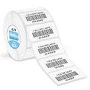 GLUN® 60x40mm Direct Thermal Barcode Label Roll | 500 White Self-Adhesive Labels | 2.5 x 1.5 Inch Thermal Sticker for Barcode Printing, Shipping Labels, Product Tagging & Inventory Management