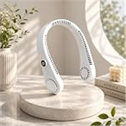 Gesto Portable Neck Fan Rechargeable – Hands-Free Neck Fan for Summer With 1500 mAh Battery & Display | 5-Speed 360° Airflow, USB Charging Personal Fan for Home, Kitchen, Gym, Travel, Running