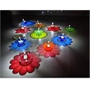 SORATH Acrylic Diyas – Colorful Lotus Oil Lamps with Wick for Pooja & Gifting (12, Set of 12)
