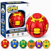 Press to Spin Toy,Press to Spin Fidget Spinner HelixCore Spin Stress Ball Sensory Fidget Toys, 360° Rotating Fidget Spinner Ball,Stress Relief Toy for Adult, Kid,(Multicolor), 1-PCS